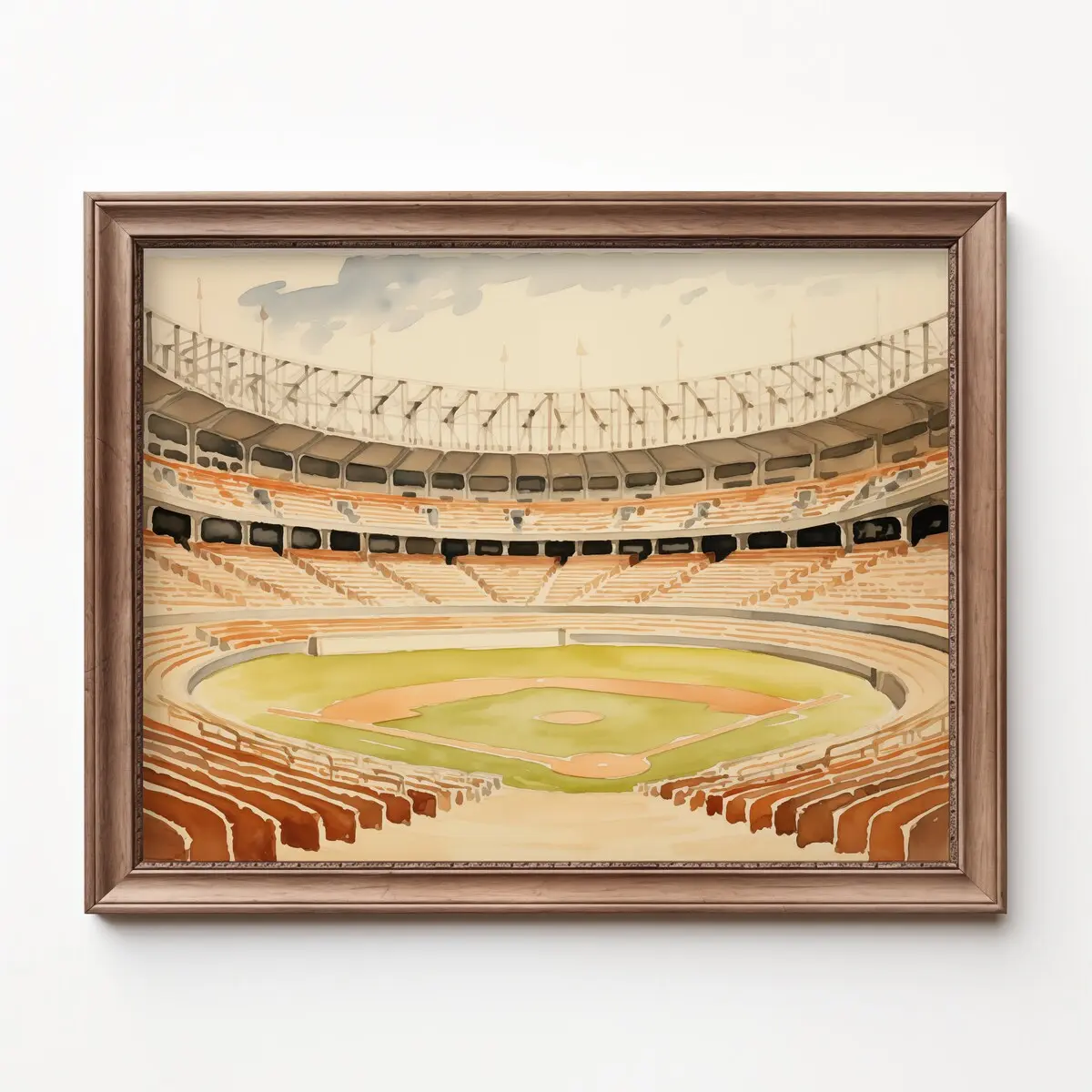 Baseball Field Art Nursery Decor Baseball Kids Room Art Baseball Theme Nursery Sports Art Kids Room Baseball Decor by Bespoke Littles, Room Decor, Unframed