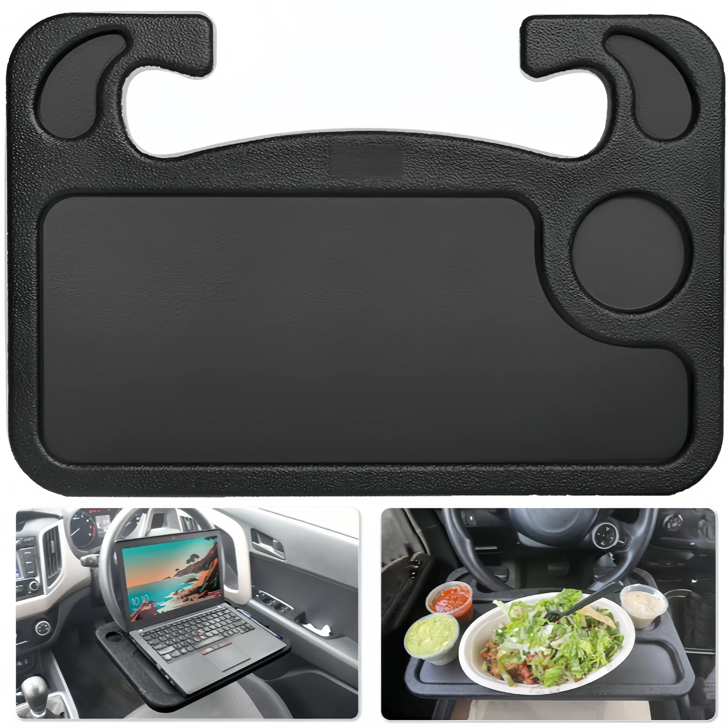 Multifunctional Car Organizer - Portable Steering Wheel Tray, Car Food Tray, Cup Holder, Laptop Bracket, Home & Party Supply Accessory
