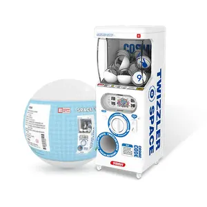 Mini Gacha Machine 1:12 Scale, Cute Rotating Planet Galaxy Capsule Toy Display for Desk & Dollhouse, Mini Vending Machine Decor Fidget Toy