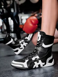 Men's High-Top Wrestling Shoes, Boxing Training Shoes, Muay Thai Kickboxing Shoes, Lightweight Design, Comfortable Fit, Perfect Grip