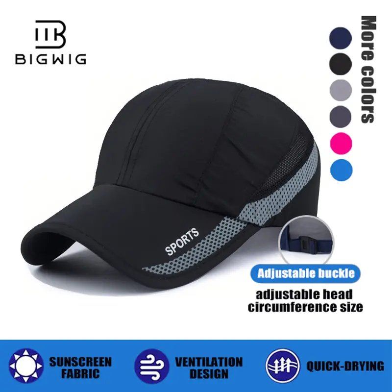 BIGWIG Outdoor adjustable sports sun hat, lightweight, waterproof and breathable sports cap, UPF50+ sun protection, ultra-thin quick-drying sun protection baseball cap, lightweight running cap, camping and hiking quick-drying hat, unisex Vintage Newsboy t