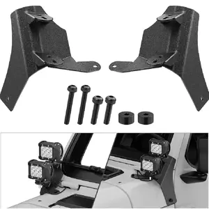 Nilight Dual A-Pillar Windshield Hinge Mounts For 2018 2019 2020 2021 2022 2023 2024 Jeep Wrangler JL 2020 2021 2022 2023 2024 Gladiator JT