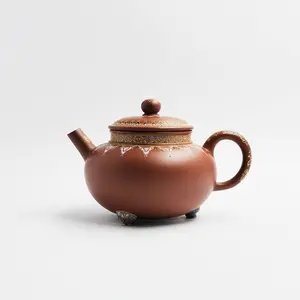 Elegant Teapot with Intricate Gold and Blue Embellishments for Tea Lovers Classic Design for Everyday Use Ideal for Hot and Cold Tea Preparations