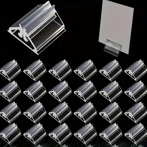 Clear Acrylic Card Display Stands, Clear Organizer - Durable & Lightweight, Sturdy Card Holders for Home Office, Office Desk Accessories, Events, Parties, Photo & Information Display, Party Setup, Minimalist Design, Lightweight Material