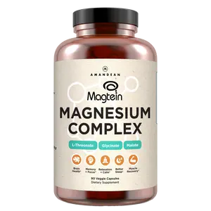 Amandean Magnesium L-Threonate Complex With Magtein, Glycinate and Malate. Dietary Supplement triple blend. Supports cognitive health, sleep, muscles!