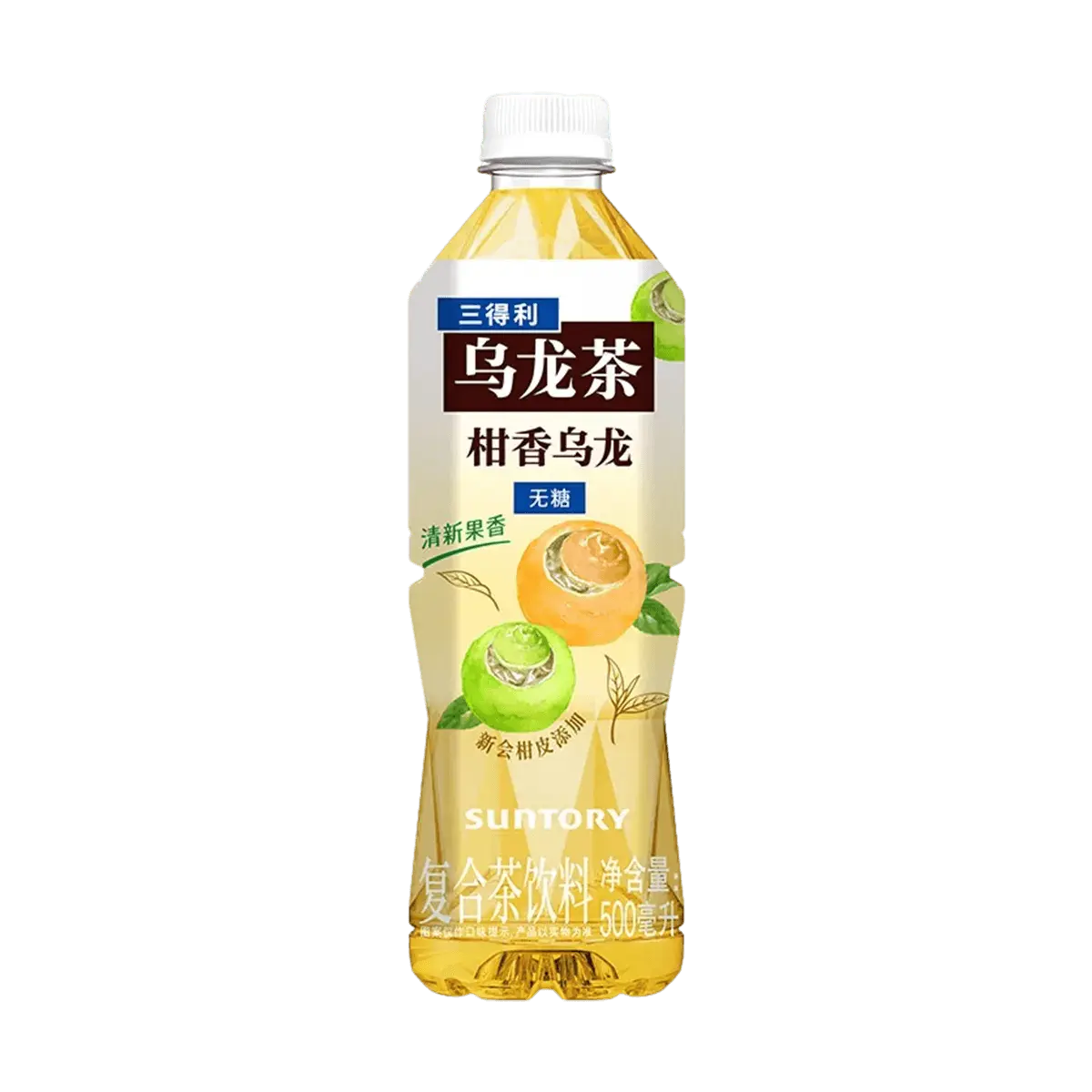 Suntory China Citrus Oolong Tea 500ml - Zero Sugar, Zero Calorie, Zero Fat - Refreshing Citrus Flavor