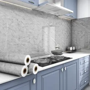 3D Marble Pattern Wall Sticker, Self-adhesive Waterproof Wall Decal, Decorative Sticker for Kitchen & Bathroom & Living Room