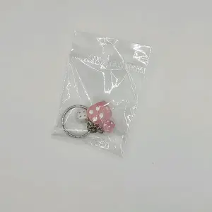 Baby Pink Dice Keychain - Fun and Cute Accessory for Keys or Bag, Durable Materials, Great Gift Idea