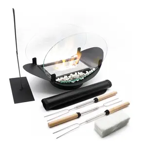 Cozzy Home Tabletop Fire pit - Indoor Fireplace - Smokeless Fire Pit - Smores Makers - Fire bowl - Fireplace For Apartments - Bioethanol fireplace - Decorative Fireplace - Portable Fireplace - Safe Flame Fire Pit