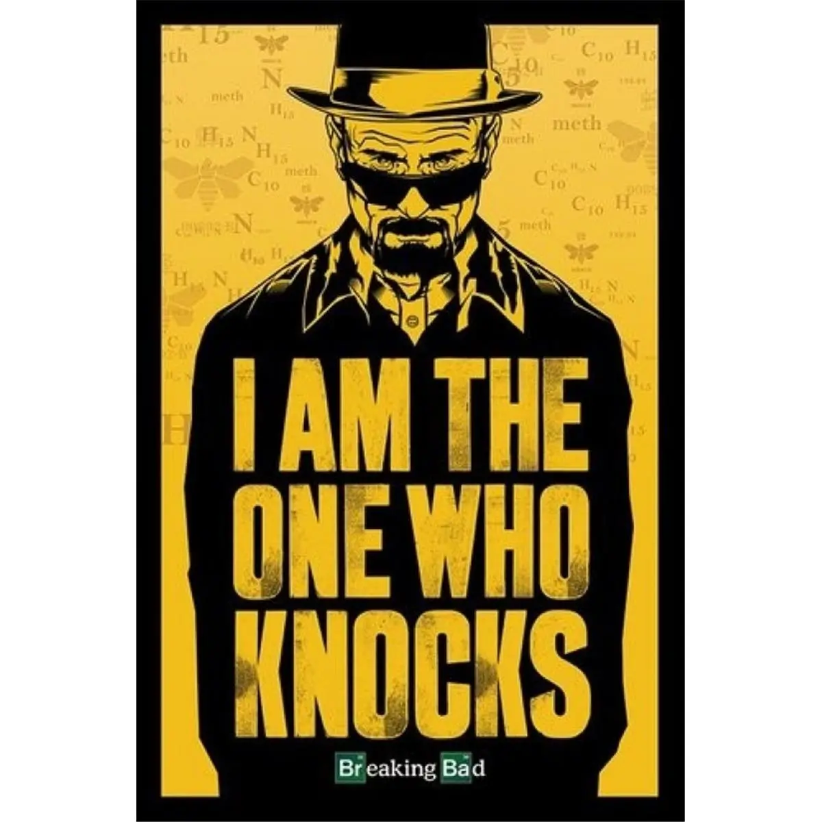 212 MAIN Breaking Bad "I Am The 1 Who Knocks" Wall Poster Print - Artistic 24x36 in Room Home Decor, Home Supplies Wall Decoration