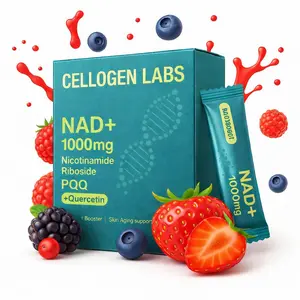 Cellogen Labs NAD+ 1000mg Berry Drink Mix, & Cellular Support – 30 Stick Pack