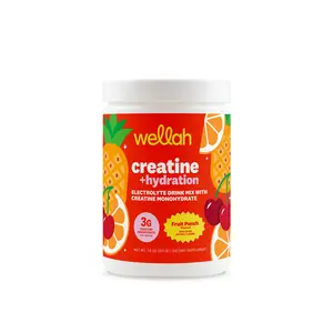 Wellah Creatine + Electrolytes | Creatine Monohydrate Supplement | Electrolyte Supplement | 3g Creatine Per Serving | 1500mg of Electrolyte Complex Per Serving | 30 Servings | Fitness Supplement | Tiktok Shop Deals |  Gym Must have