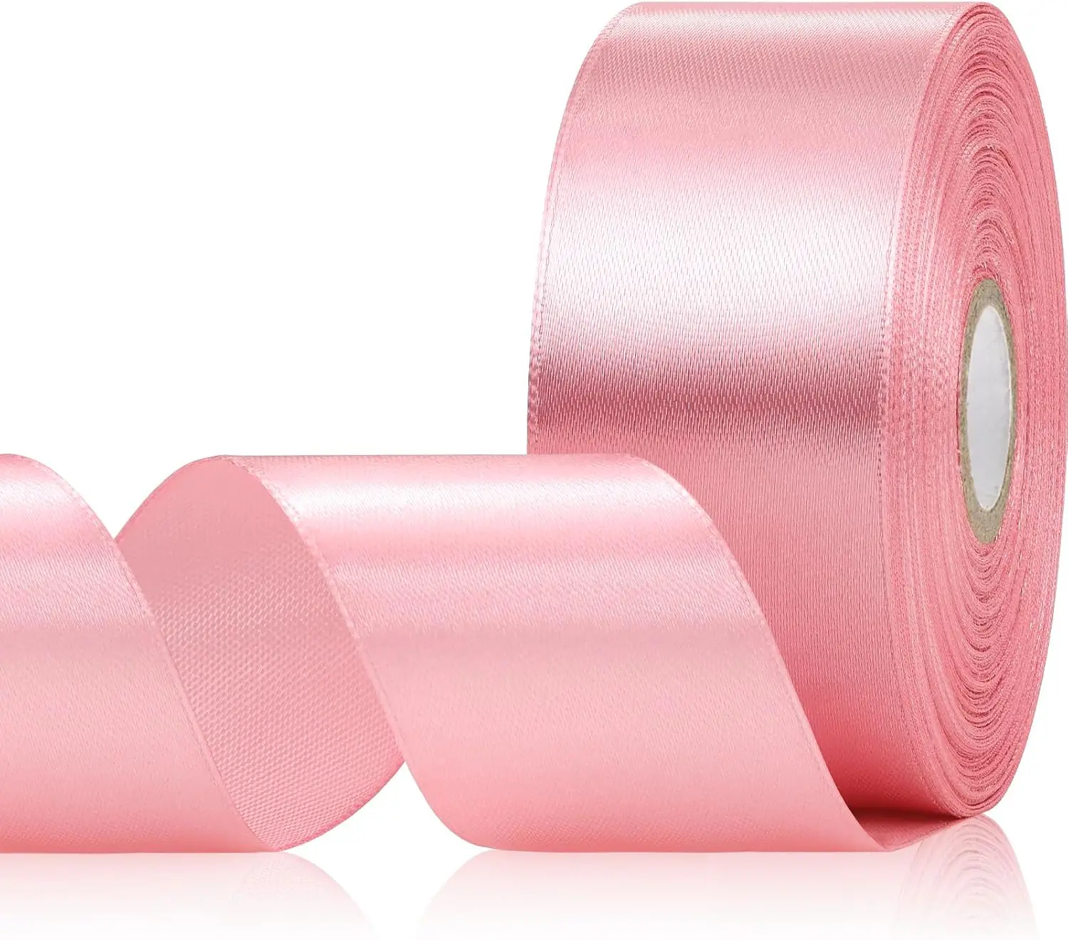 Rose  Satin Ribbon 1-1/2 Inch 30 Yards, Rose  Ribbon for Flower Bouquet,  Wrapping, Crafts, Birthday, Christmas, Wedding and Bow Making