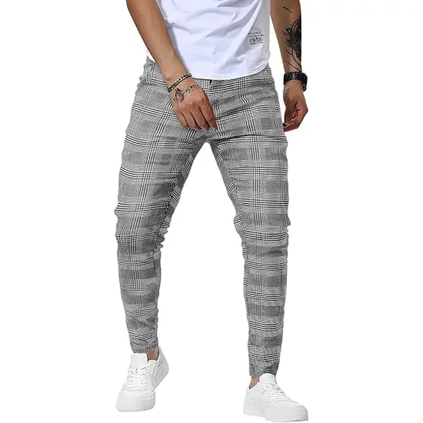 TUREFACE Men's Slim Fit Dress Pants Stretch Golf Pants Casual Travel Slacks Menswear Trouser Plain Beige Operator Beige Operator Slimfit Pocket Slimfit Pockets