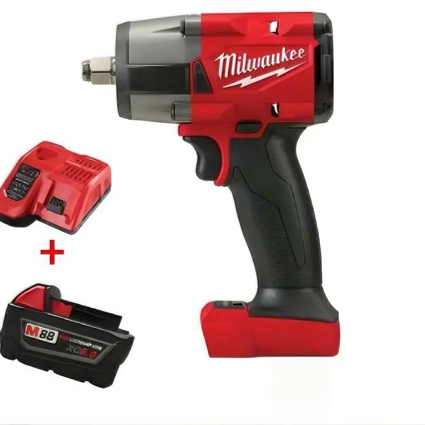 Milwaukee 1000N Cordless Brushless Torque Impact Wrench Kit - Heavy Duty Power Tool Set with Anti-Slip Grip, High Torque, Protective Case, Socket Kits, Laser Guide,  Diamond Core Drill Bit for Auto Repairs (Cordless Brushless Tools) fathersdaygift, Brushl