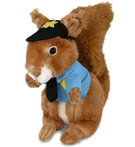 DOLLIBU Polyester Law Enforcement Squirrel Plush Toy - Super Soft Stuffed Figure, Pretend Play Toys for Kids