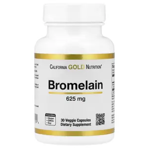 California Gold Nutrition Bromelain, 625 mg, 30 Veggie Capsules