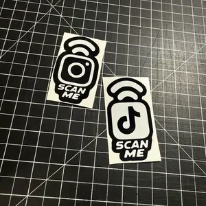 Social Media Scan Tag - High-Quality Vinyl Adhesive Sticker
