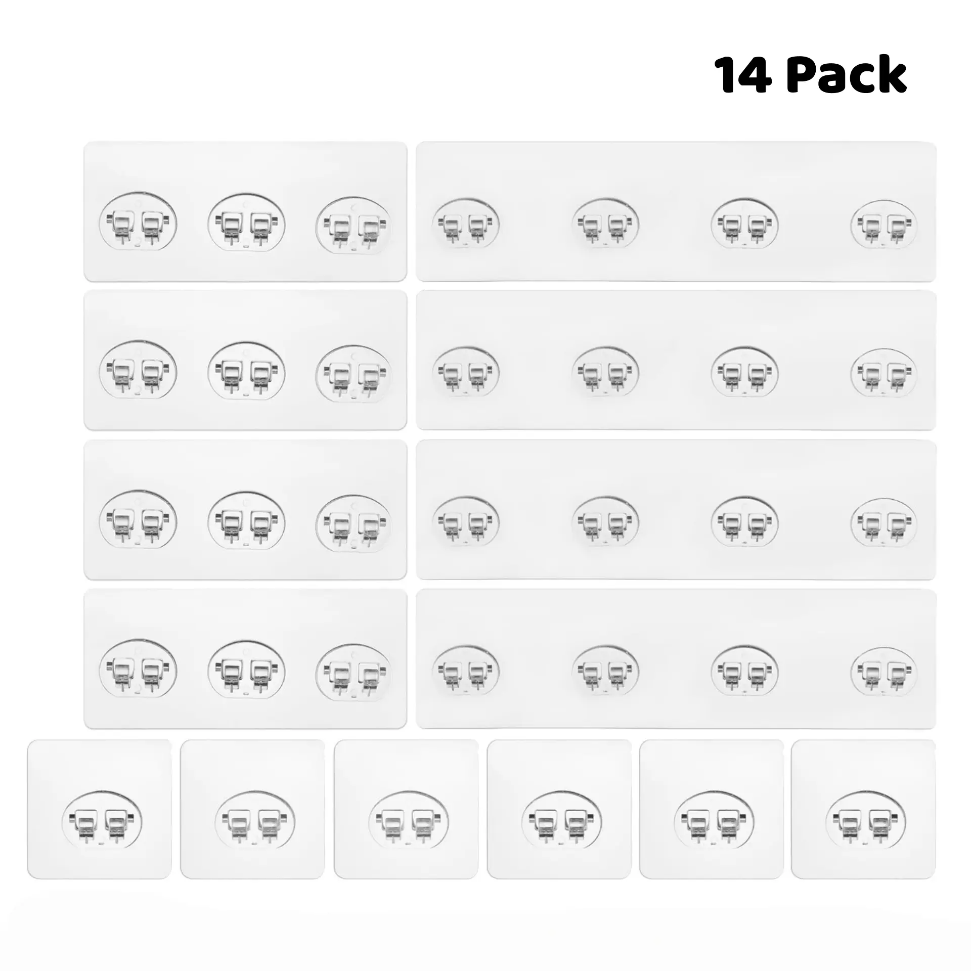 14-Pack Modern Self-Adhesive Wall Hooks Adhesive, Towel Bathroom Hooks, Organizing Accessories & Hardware Replacements for Bathroom Corner Shelf Baskets, Kitchen Racks, Bathroom Hooks For Towels