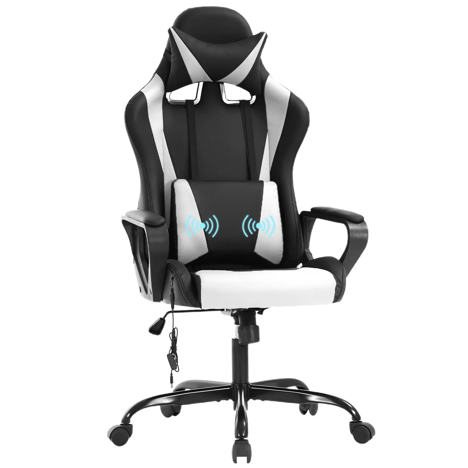 Gaming Chair Massage Office Chair Racing Chair High Back PU Leather Ergonomic Table Chair Rotating Computer Chair Height Adjustable