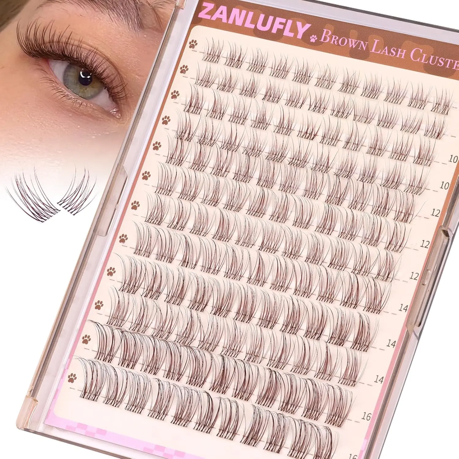 Natural Fluffy Eyelash Clusters, Anime Style Spiked Lash Extensions, C-Curl Single Lash Extensions, Individual False Eyelash, DIY 128pcs for Home Use