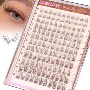 Natural Fluffy Eyelash Clusters, Anime Style Spiked Lash Extensions, C-Curl Single Lash Extensions, Individual False Eyelash, DIY 128pcs for Home Use