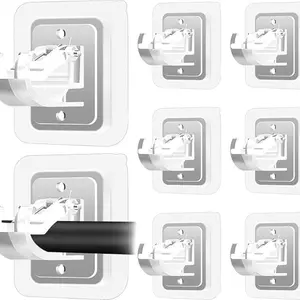 10-Piece No-Drill Curtain Rod Bracket Set, Self-Stick Fashion Home Hooks, Adjustable Wall Mount for Bedroom Living Room Kitchen Bathroom, Adjustable Curtain Rods