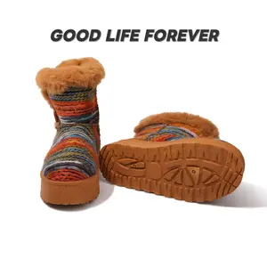 2026 new style platform snow boots, women's commuting and outdoor insulated snow boots