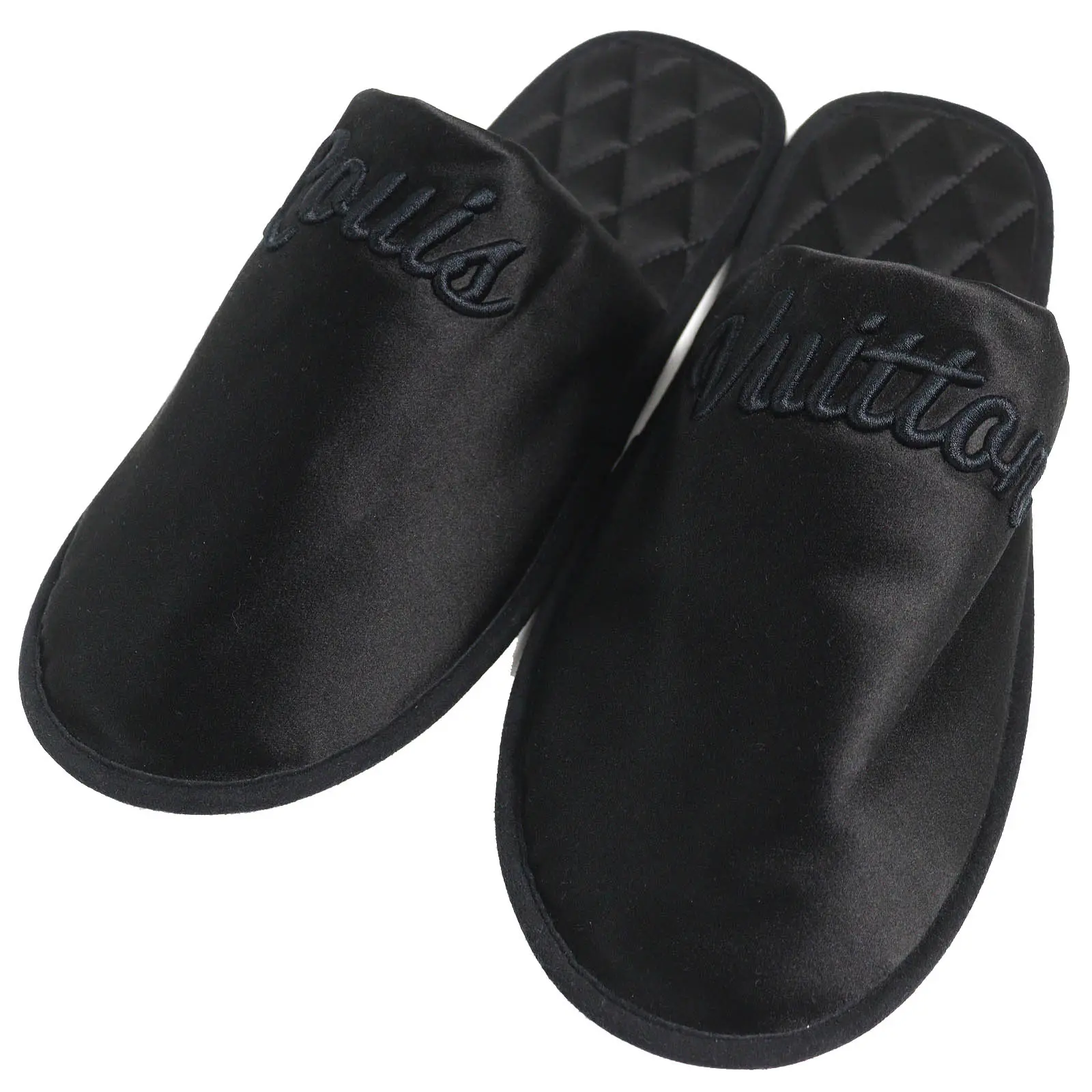 Pre-owned Louis Vuitton Others Small Leather Goods LV Sweet Line Satin Slippers