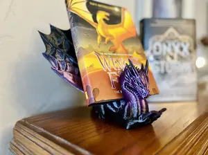 Dragon Book Display Stand  3D Printed Fantasy Book Holder, Dragon Decor, Fantasy Shelf, Unique Gift, Bookshelf Decor
