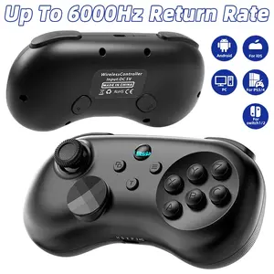 Y04 Hall Effect Joystick Fighting Game Controller, Classic 6-Key Layout, Turbo & Macro Back Buttons, for Switch PC Ps4 Mobile