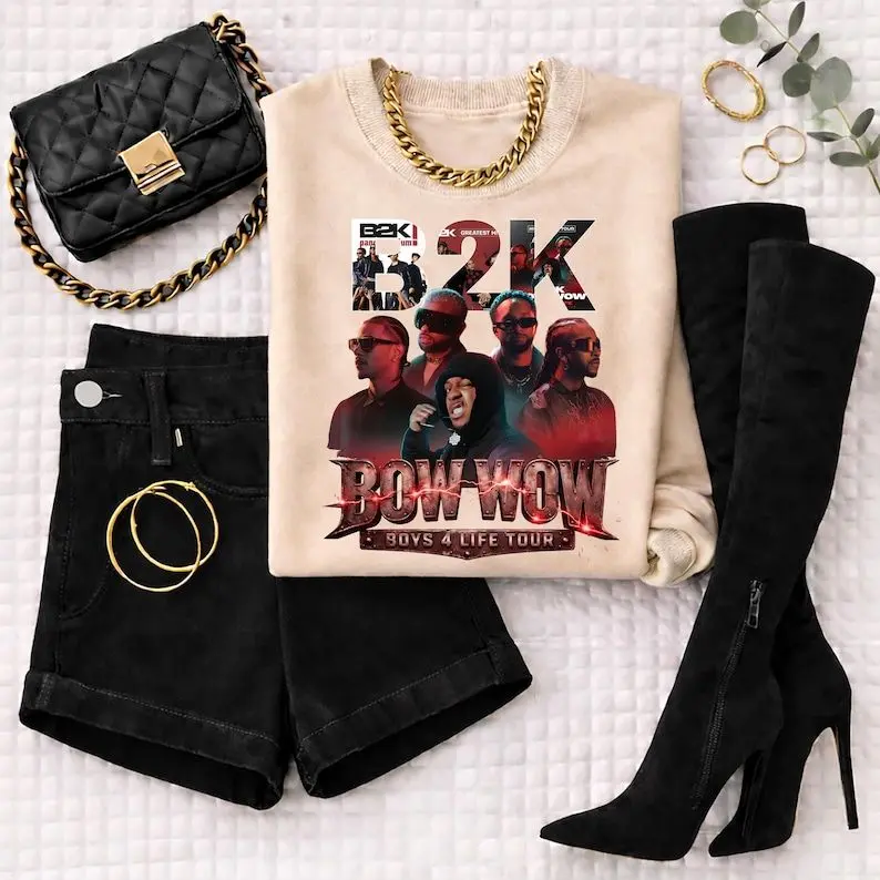 Boys4Life Tour Shirt/Sweatshirt | B2K Bow Wow | B2K Concert 2026, B2K Tour 2026 T-Shirt, Bow Wow Boys 4 Life Concert Graphic Tee