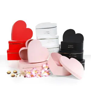 Set of 3, Heart Shaped Flower/Gift Boxes | W964