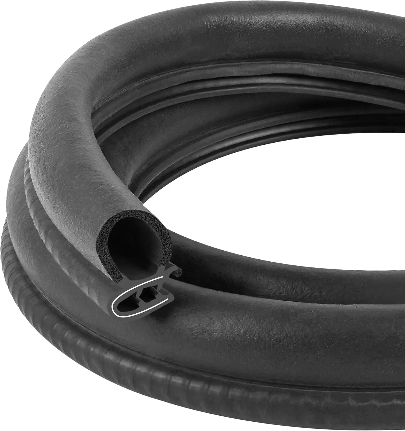 Automotive Door Weather Stripping 10Ft  Door Rubber Edge Trim Seal Strip Gasket with Side Bulb for  Bus Camper Boat RV  Doors