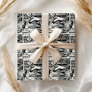 Chainsaw Man Aki Eye Devil Wrapping Paper – Spiral Horror Aesthetic Gift Wrap for Anime Collectors