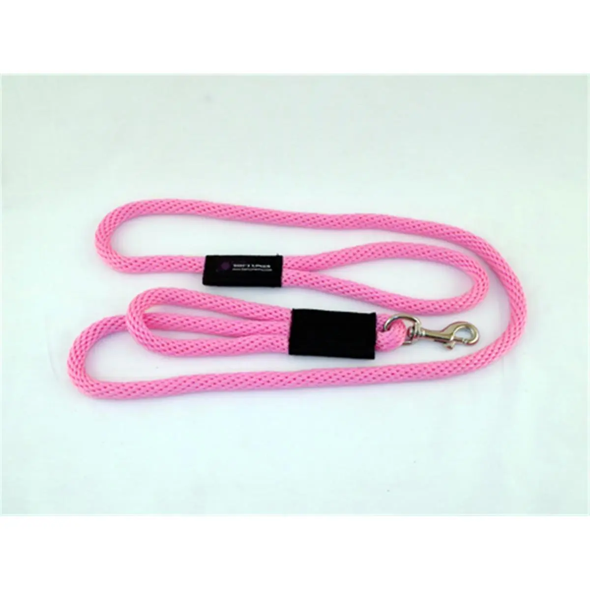 212 MAIN Poly Rope Dog Leash - 10 Ft, 0.62 in Diameter, Double Handles, Built-in Stretch, Soft Lines, Sidewalk Safety Snap, Hot Pink