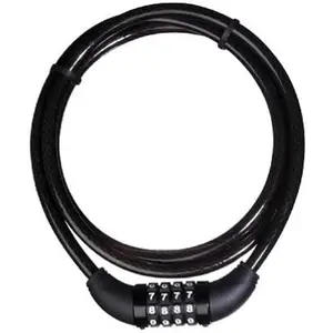 212 MAIN Master Lock 8119DPF Woven Steel Self-Coiling Weatherproof 5 ft. Cable, Resettable Barrel Lock for Bike, Bike Accessories