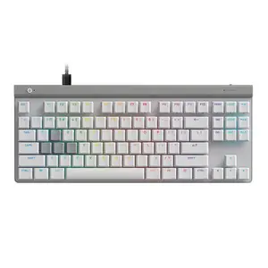 Logitech G515 Rapid TKL Low-Profile Wired Gaming Keyboard, Fully Customizable PC Gaming Keyboard with Analog Low-Profile Switches, Rapid Trigger, Ultra-Slim, for USB-A Port - Wired Rapid Trigger Switches - White