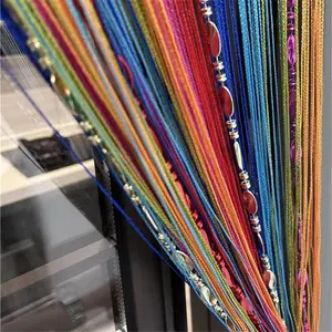 100cmX200cm Decorative Door String Beads Wall Panel Window Room Divider Blind for Wedding Coffee Parts Door Divider Beads Tassel Screen Decoration (Colorfull 25)