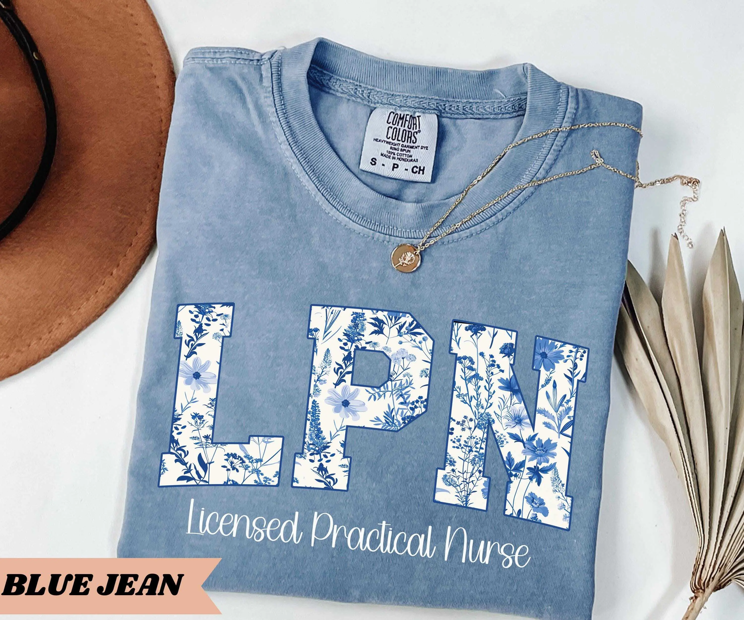 LPN Nurse Shirt Licensed Practical Nurse Shirt Comfort Colors Blue Toile LPN Shirt Nurse Gift Lpn Nurse Appreciation Tee Nurse Week Tee LPN Graduation Top Womenswear Fabric Fit
