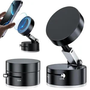 Magnetic Vacuum Suction Cup Phone Holder, Portable & Easy To Use Phone Holder, Foldable & Stretchable Phone Holder, Suitable for Car & Home, Phone Suction Mount
