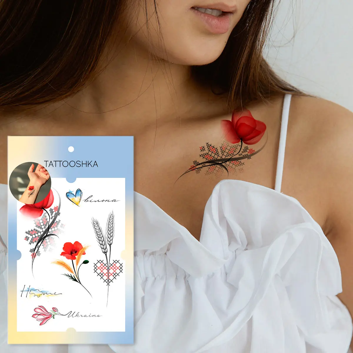 Free and Independent (LB-142). Temporary tattoos. Party tattoos. Kids tattoos. Custom design. Tattoo sets. Ukrainian. Realistic. Waterproof