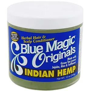 Blue Magic Originals Indian Hemp Herbal Scalp Conditioner, Green Tea-Infused Daily Haircare, 12 oz