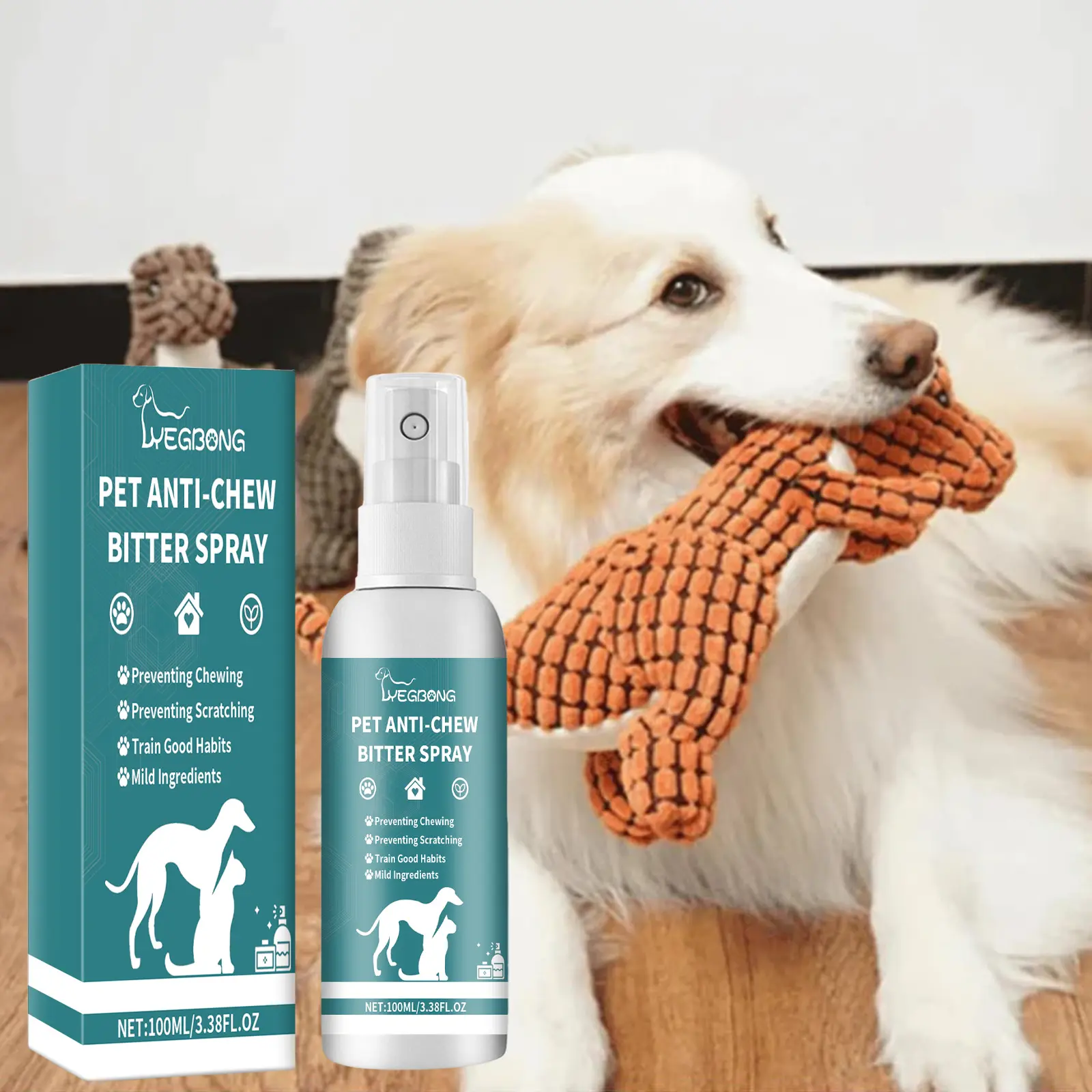 Pet Anti Chew Spray for Dogs & Cats ， Behavior Training Deterrent Spray ， Furniture Protection Against Chewing & Scratching，Anti Chew Spray ， Bitter Apple Spray ， Pet Training Spray ， Dog Chew Deterrent ， Cat Scratch Deterrent ， Furniture Protector