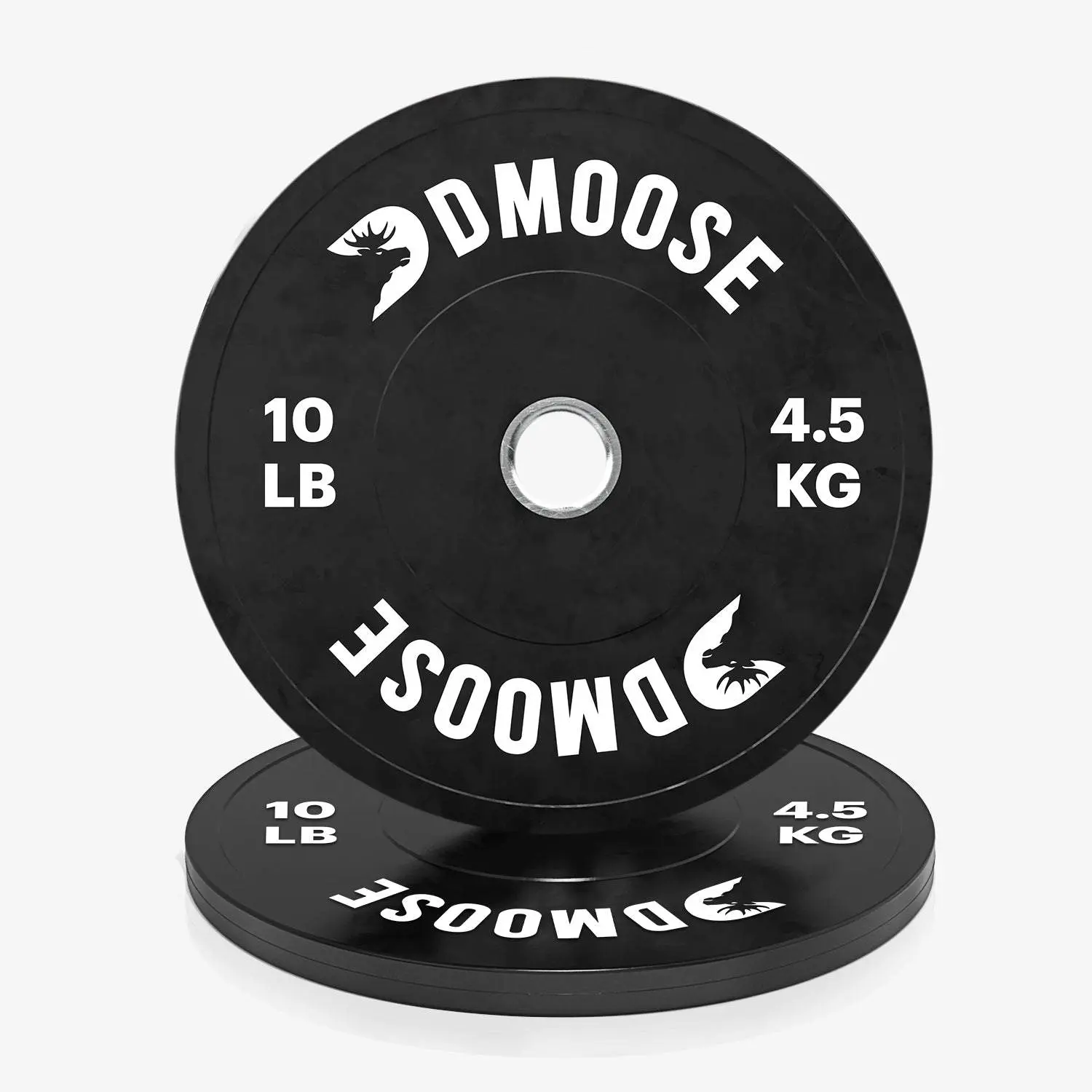 DMoose Bumper Plates - Strength Training Weight Lifting Plate - Rubber Construction for Quiet Workouts