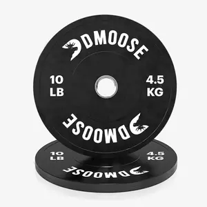 DMoose Bumper Plates - Strength Training Weight Lifting Plate - Rubber Construction for Quiet Workouts