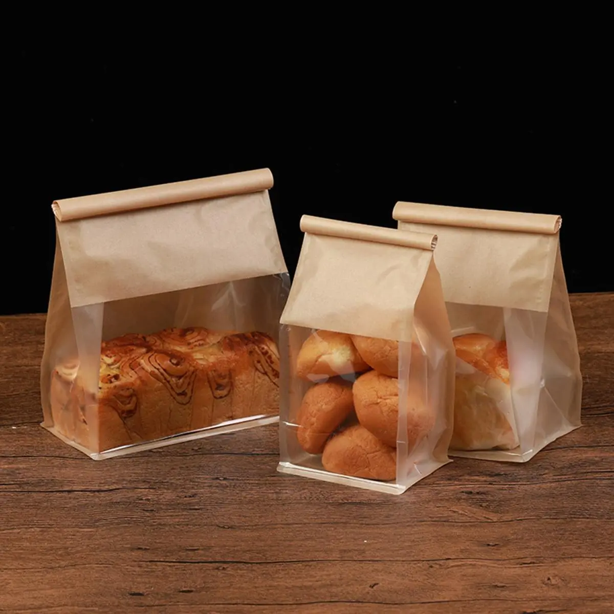 Clear Window Toast Bag, 10pcs Self-sealing Toast Bag, Bakery Loaf ...