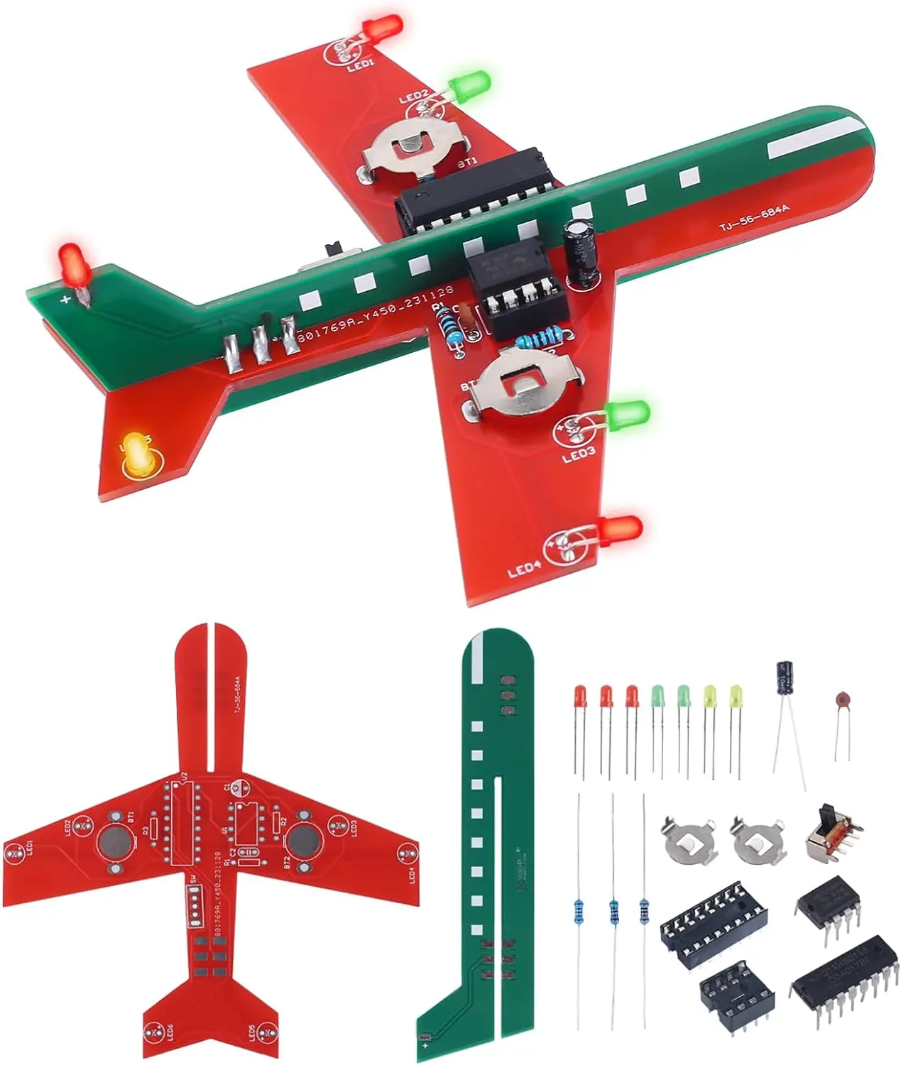 DIY Soldering Practice Project Kit for Beginners, 3 Color LED Flashing Lights  Soldering Project Kit for High School Student Back to School Soldering Practice STEM Education