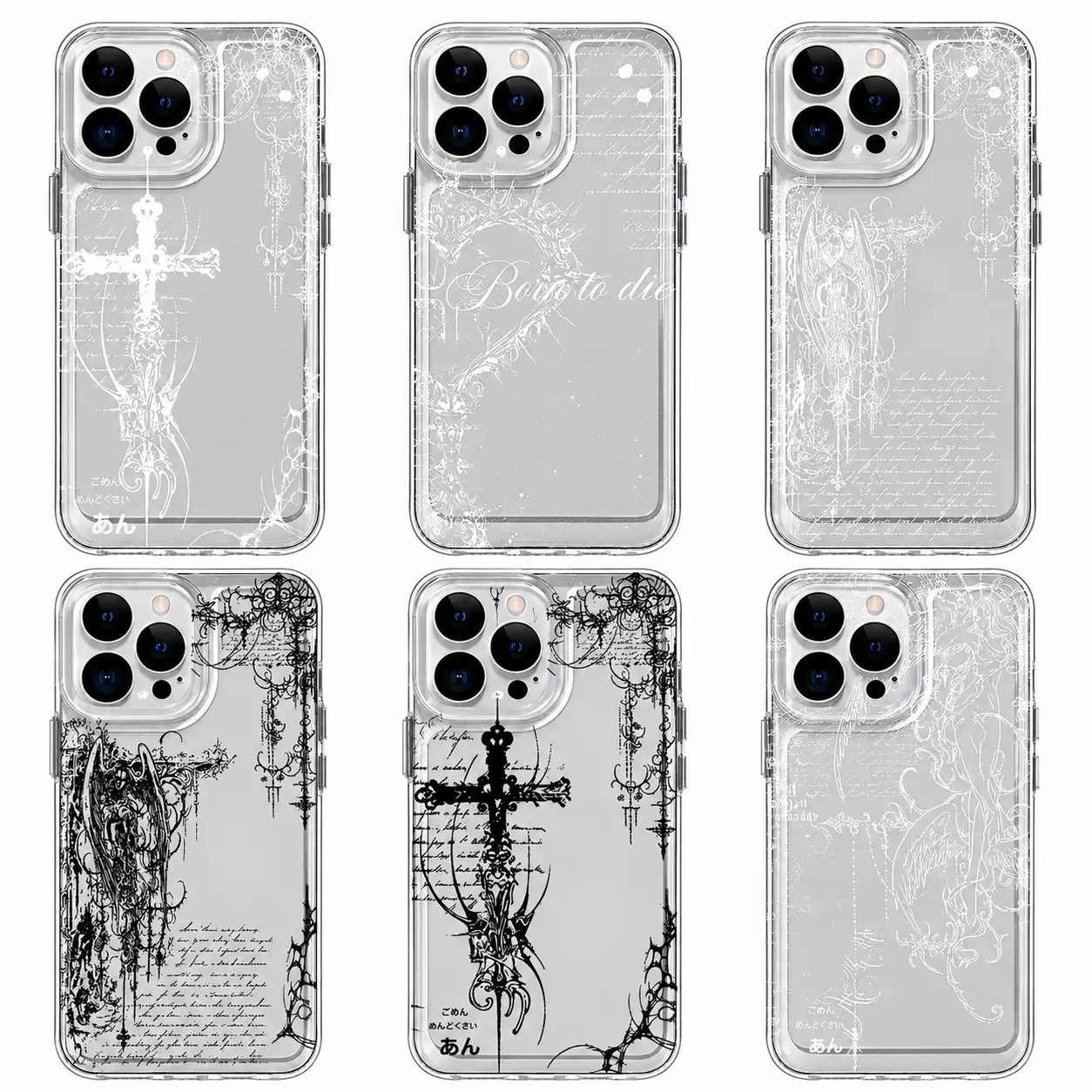 Transparent Anti-Fall Cellphone Casing - Ins-Style Creative Fashion Mobile Accessory, Protective Cover for iPhone 17/16/15/14/13/12 Pro Max Plus, Ideal for Birthday & Holiday Gifts