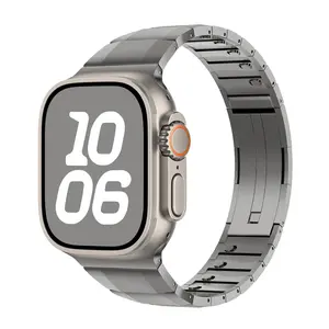 Quick Release Modular Stainless Steel Smartwatch Strap, Curved-Side Classic Design, Durable & Stylish Wearable Accessory Compatible with 44/45/46/49mm Apple Watch for a Sophisticated Timeless Look, Accessories, Aesthetic